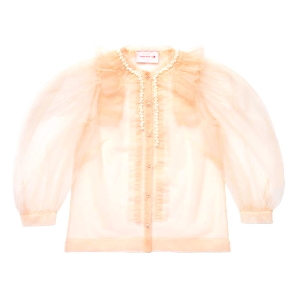 H&M x Simone Rocha Puff-Sleeved Tulle Blouse